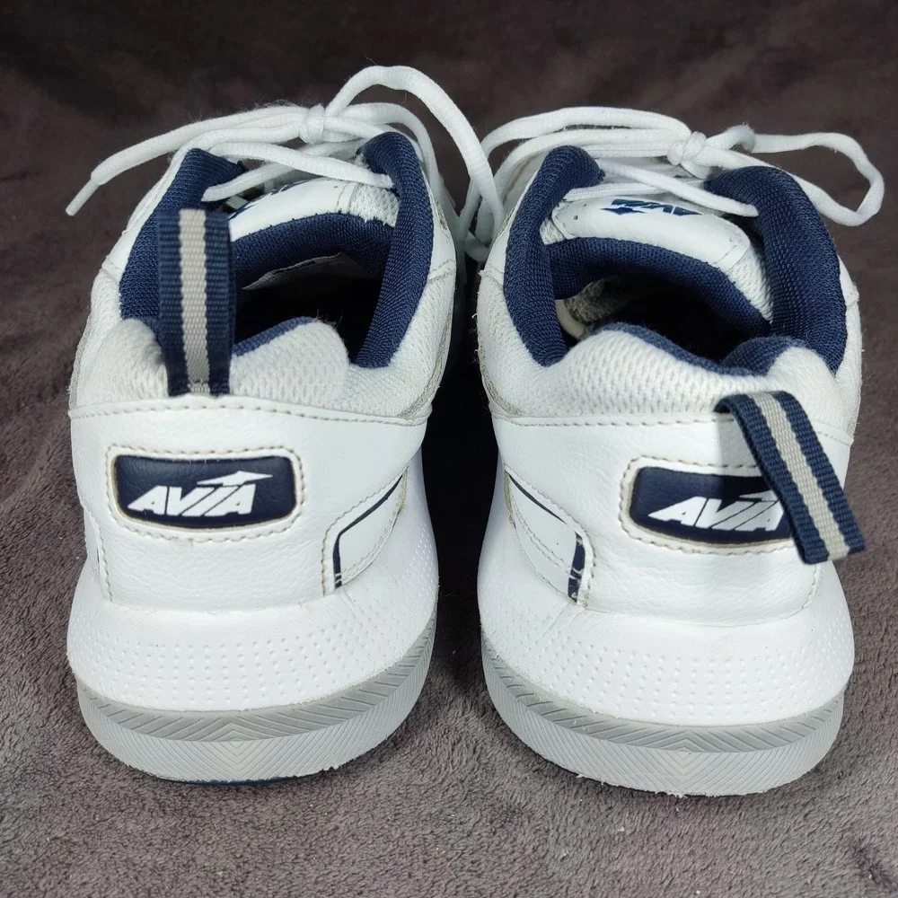 Avia Walking Shoes Mens Size 10 Wide White/Navy Memory Foam Low‎ MNAV41ES215